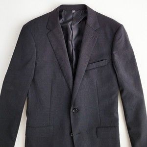 NEW Bonobos Blazer Wool Standard Fit Sport Jacket Charcoal Gray Dark Men 40L